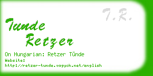 tunde retzer business card